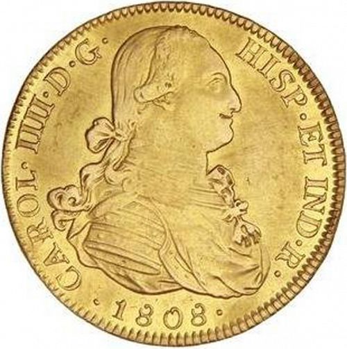 8 Escudos Obverse Image minted in SPAIN in 1808TH (1788-08  -  CARLOS IV)  - The Coin Database