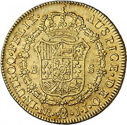 8 Escudos Reverse Image minted in SPAIN in 1790JJ (1788-08  -  CARLOS IV)  - The Coin Database