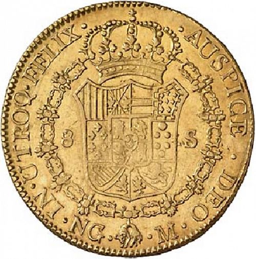 8 Escudos Reverse Image minted in SPAIN in 1790M (1788-08  -  CARLOS IV)  - The Coin Database