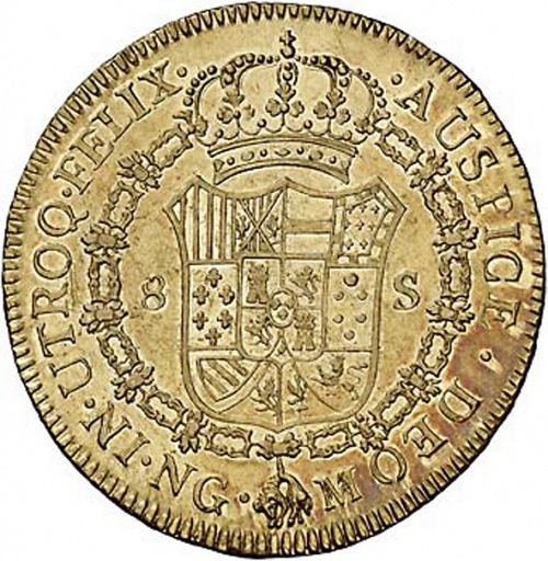 8 Escudos Reverse Image minted in SPAIN in 1794M (1788-08  -  CARLOS IV)  - The Coin Database