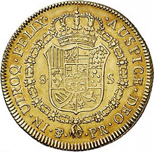8 Escudos Reverse Image minted in SPAIN in 1794PR (1788-08  -  CARLOS IV)  - The Coin Database