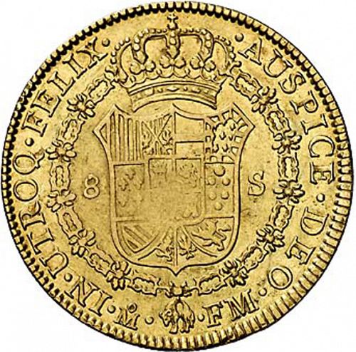 8 Escudos Reverse Image minted in SPAIN in 1795FM (1788-08  -  CARLOS IV)  - The Coin Database