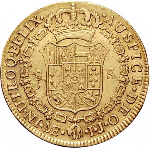 8 Escudos Reverse Image minted in SPAIN in 1795IJ (1788-08  -  CARLOS IV)  - The Coin Database