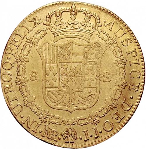 8 Escudos Reverse Image minted in SPAIN in 1795JJ (1788-08  -  CARLOS IV)  - The Coin Database