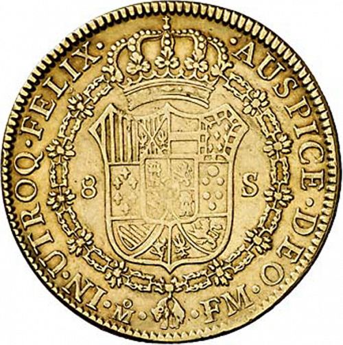 8 Escudos Reverse Image minted in SPAIN in 1796FM (1788-08  -  CARLOS IV)  - The Coin Database
