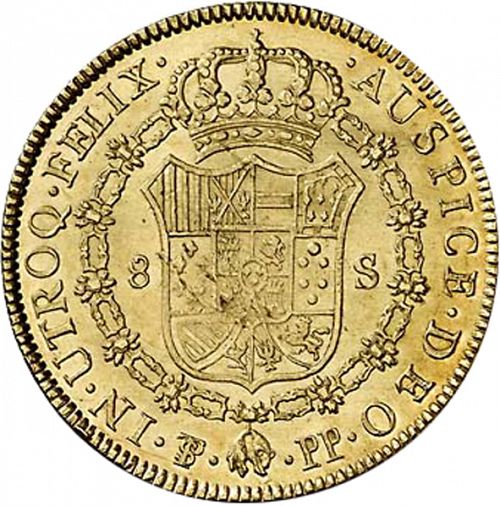8 Escudos Reverse Image minted in SPAIN in 1796PP (1788-08  -  CARLOS IV)  - The Coin Database