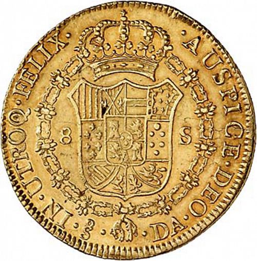 8 Escudos Reverse Image minted in SPAIN in 1797DA (1788-08  -  CARLOS IV)  - The Coin Database