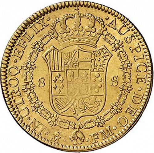 8 Escudos Reverse Image minted in SPAIN in 1797FM (1788-08  -  CARLOS IV)  - The Coin Database