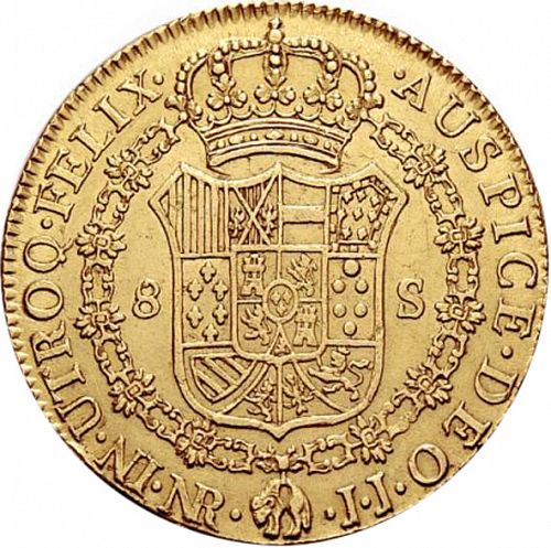 8 Escudos Reverse Image minted in SPAIN in 1799JJ (1788-08  -  CARLOS IV)  - The Coin Database