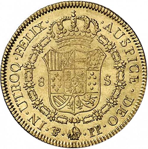 8 Escudos Reverse Image minted in SPAIN in 1799PP (1788-08  -  CARLOS IV)  - The Coin Database