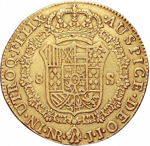 8 Escudos Reverse Image minted in SPAIN in 1800JJ (1788-08  -  CARLOS IV)  - The Coin Database
