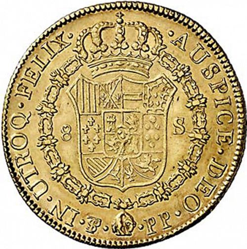 8 Escudos Reverse Image minted in SPAIN in 1800PP (1788-08  -  CARLOS IV)  - The Coin Database