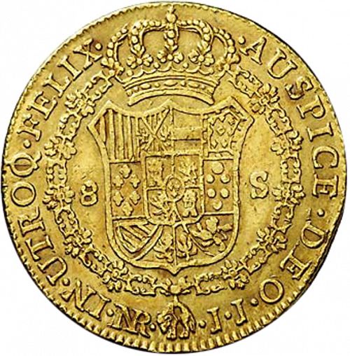 8 Escudos Reverse Image minted in SPAIN in 1801JJ (1788-08  -  CARLOS IV)  - The Coin Database