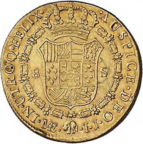 8 Escudos Reverse Image minted in SPAIN in 1802IJ (1788-08  -  CARLOS IV)  - The Coin Database