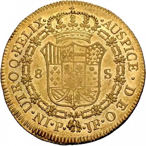 8 Escudos Reverse Image minted in SPAIN in 1802JF (1788-08  -  CARLOS IV)  - The Coin Database