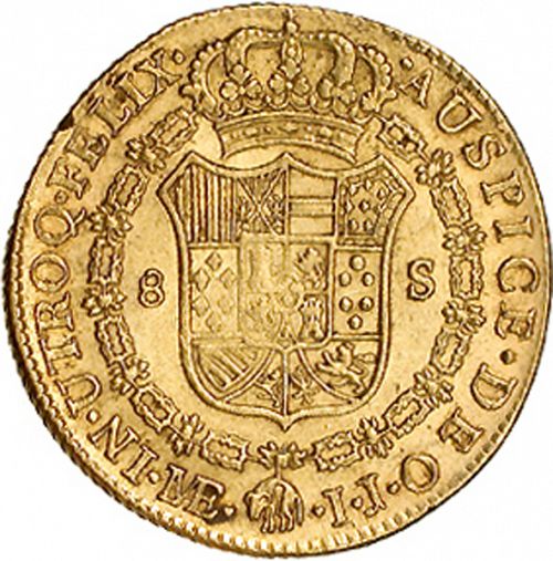 8 Escudos Reverse Image minted in SPAIN in 1803IJ (1788-08  -  CARLOS IV)  - The Coin Database