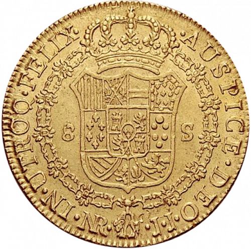 8 Escudos Reverse Image minted in SPAIN in 1803JJ (1788-08  -  CARLOS IV)  - The Coin Database