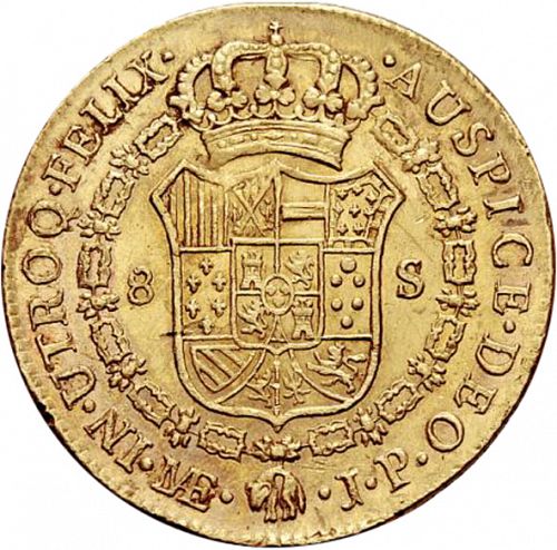 8 Escudos Reverse Image minted in SPAIN in 1803JP (1788-08  -  CARLOS IV)  - The Coin Database