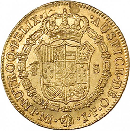 8 Escudos Reverse Image minted in SPAIN in 1804JP (1788-08  -  CARLOS IV)  - The Coin Database