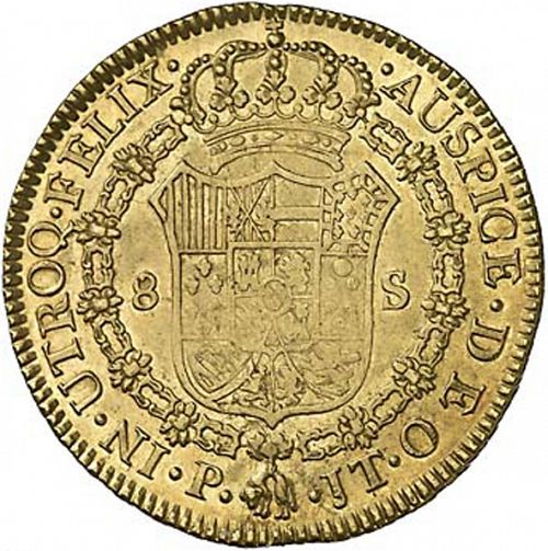 8 Escudos Reverse Image minted in SPAIN in 1805JT (1788-08  -  CARLOS IV)  - The Coin Database