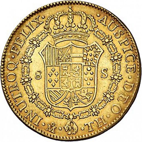 8 Escudos Reverse Image minted in SPAIN in 1805TH (1788-08  -  CARLOS IV)  - The Coin Database