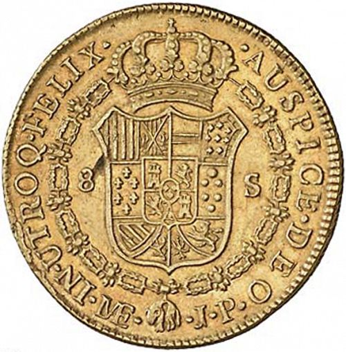 8 Escudos Reverse Image minted in SPAIN in 1806JP (1788-08  -  CARLOS IV)  - The Coin Database