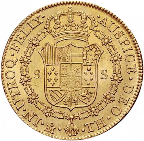 8 Escudos Reverse Image minted in SPAIN in 1806TH (1788-08  -  CARLOS IV)  - The Coin Database