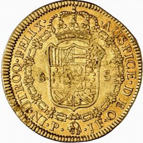 8 Escudos Reverse Image minted in SPAIN in 1807JF (1788-08  -  CARLOS IV)  - The Coin Database