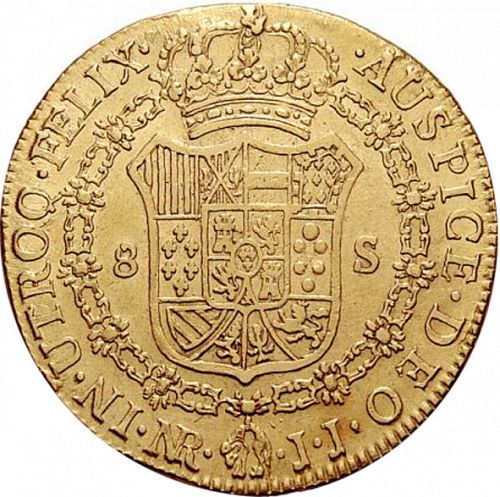 8 Escudos Reverse Image minted in SPAIN in 1808JJ (1788-08  -  CARLOS IV)  - The Coin Database