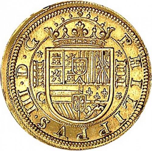 8 Escudos Obverse Image minted in SPAIN in 1611C (1598-21  -  FELIPE III)  - The Coin Database