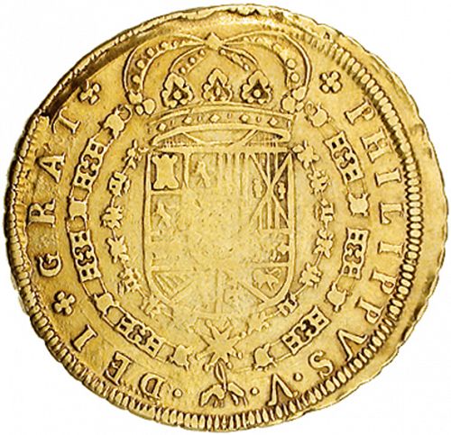 8 Escudos Obverse Image minted in SPAIN in 1702J (1700-46  -  FELIPE V)  - The Coin Database
