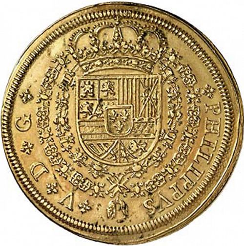 8 Escudos Obverse Image minted in SPAIN in 1708Y (1700-46  -  FELIPE V)  - The Coin Database