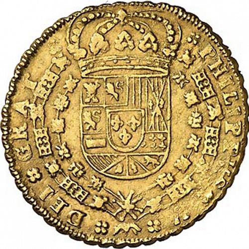 8 Escudos Obverse Image minted in SPAIN in 1712M (1700-46  -  FELIPE V)  - The Coin Database