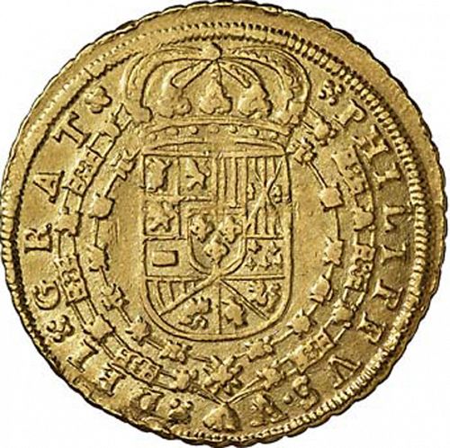 8 Escudos Obverse Image minted in SPAIN in 1713M (1700-46  -  FELIPE V)  - The Coin Database