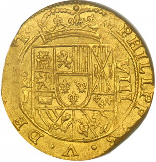 8 Escudos Obverse Image minted in SPAIN in 1714J (1700-46  -  FELIPE V)  - The Coin Database