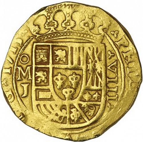 8 Escudos Obverse Image minted in SPAIN in 1715J (1700-46  -  FELIPE V)  - The Coin Database