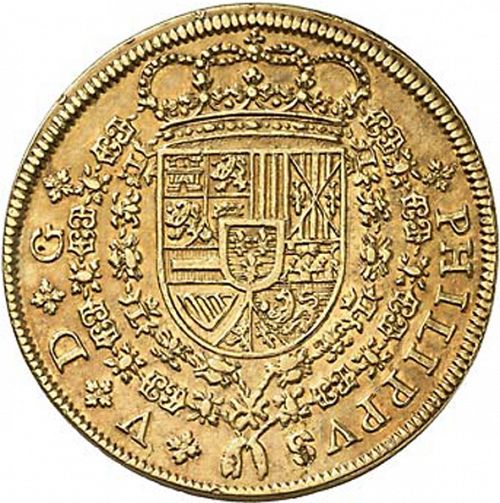 8 Escudos Obverse Image minted in SPAIN in 1717J (1700-46  -  FELIPE V)  - The Coin Database