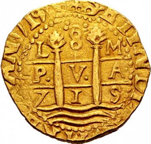 8 Escudos Obverse Image minted in SPAIN in 1719M (1700-46  -  FELIPE V)  - The Coin Database