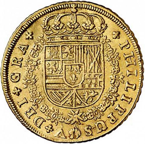 8 Escudos Obverse Image minted in SPAIN in 1720JJ (1700-46  -  FELIPE V)  - The Coin Database