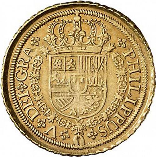 8 Escudos Obverse Image minted in SPAIN in 1720J (1700-46  -  FELIPE V)  - The Coin Database