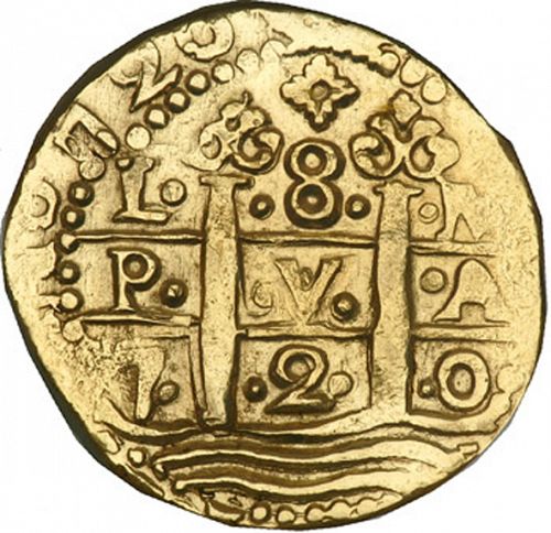 8 Escudos Obverse Image minted in SPAIN in 1720M (1700-46  -  FELIPE V)  - The Coin Database