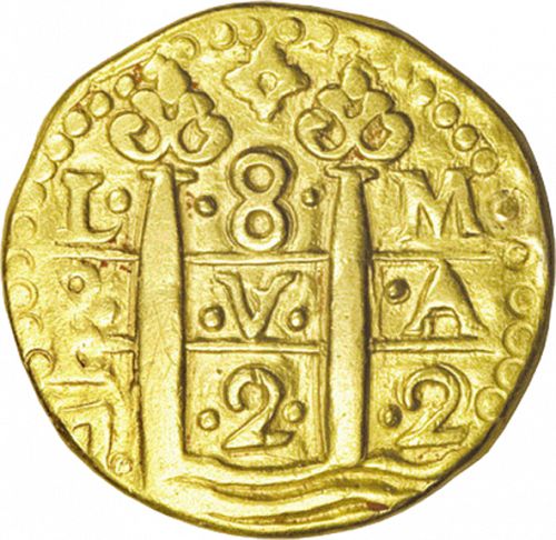 8 Escudos Obverse Image minted in SPAIN in 1722M (1700-46  -  FELIPE V)  - The Coin Database