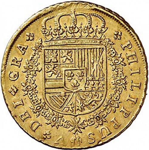 8 Escudos Obverse Image minted in SPAIN in 1723A (1700-46  -  FELIPE V)  - The Coin Database
