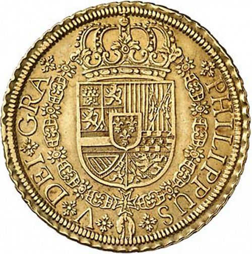8 Escudos Obverse Image minted in SPAIN in 1723F (1700-46  -  FELIPE V)  - The Coin Database