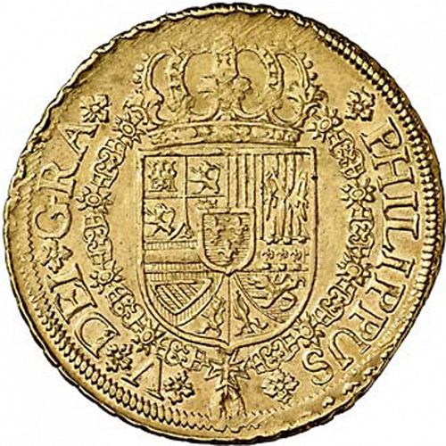 8 Escudos Obverse Image minted in SPAIN in 1723J (1700-46  -  FELIPE V)  - The Coin Database