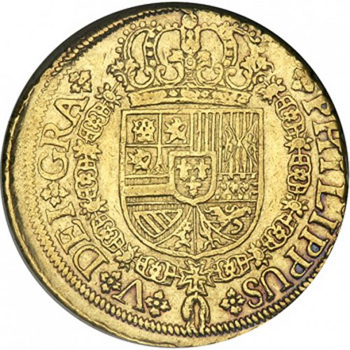 8 Escudos Obverse Image minted in SPAIN in 1726J (1700-46  -  FELIPE V)  - The Coin Database
