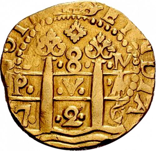8 Escudos Obverse Image minted in SPAIN in 1726M (1700-46  -  FELIPE V)  - The Coin Database