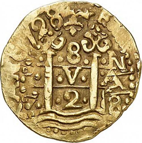 8 Escudos Obverse Image minted in SPAIN in 1728N (1700-46  -  FELIPE V)  - The Coin Database
