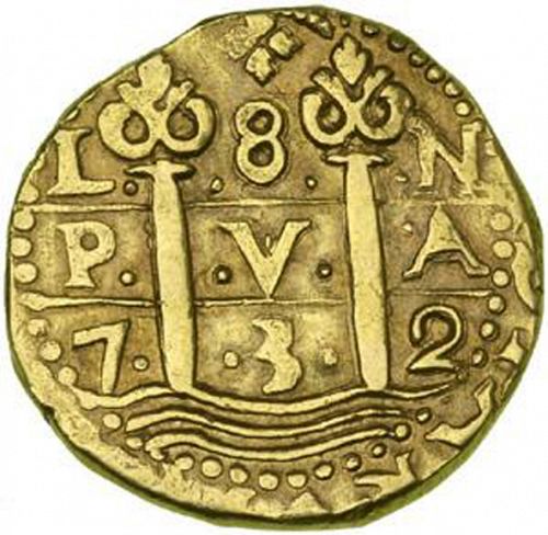 8 Escudos Obverse Image minted in SPAIN in 1732N (1700-46  -  FELIPE V)  - The Coin Database