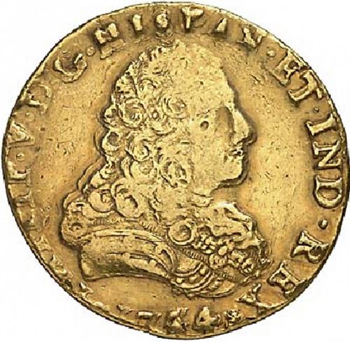 8 Escudos Obverse Image minted in SPAIN in 1734J (1700-46  -  FELIPE V)  - The Coin Database